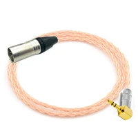 hi end occ copper 4pin xlr male to 3 5mm stereo male audio adapter cable upgrade cable