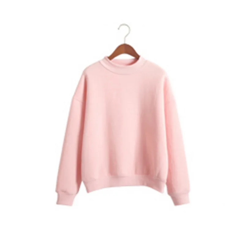 9 цветов зимние однотонные бархатные теплые кофты с круглым вырезом и длинным