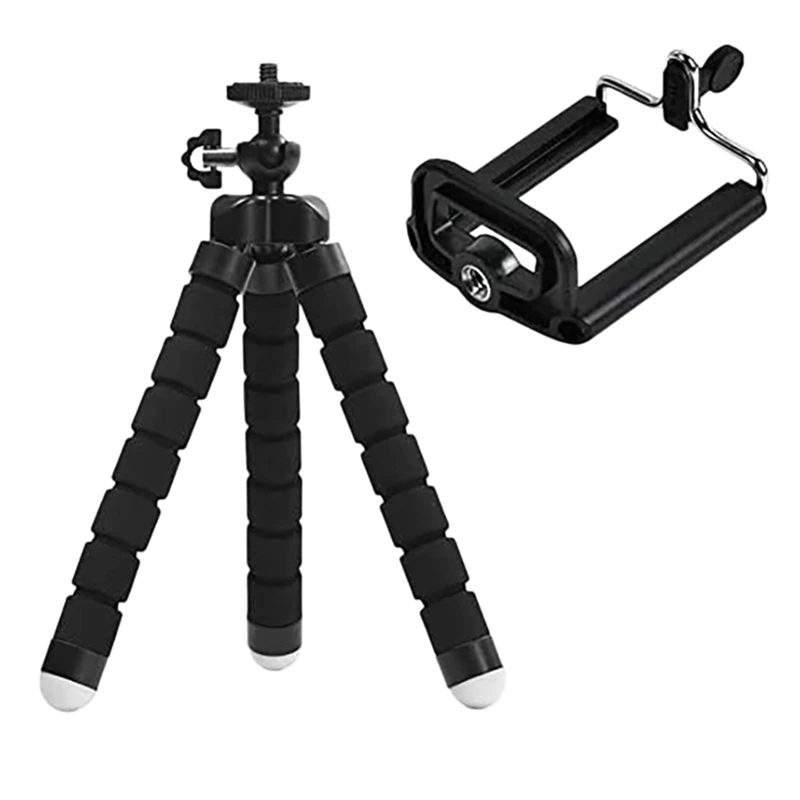 

Phone Tripod, Flexible Camera Tripod Stand Holder Quick Release, Adjustable Travel Tripod for Smartphones Cameras
