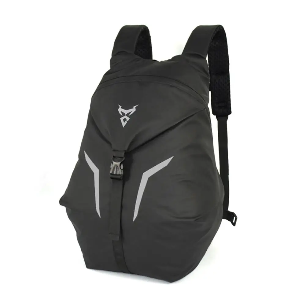 

Motorcycle Helmet Holder Backpack Waterproof Large Capacity Cycling Helmet Storage Bag Lightweight With Reflective Strip Outdoor
