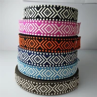 4cm wide cotton webbing quadrilateral pattern two color webbing 1yard