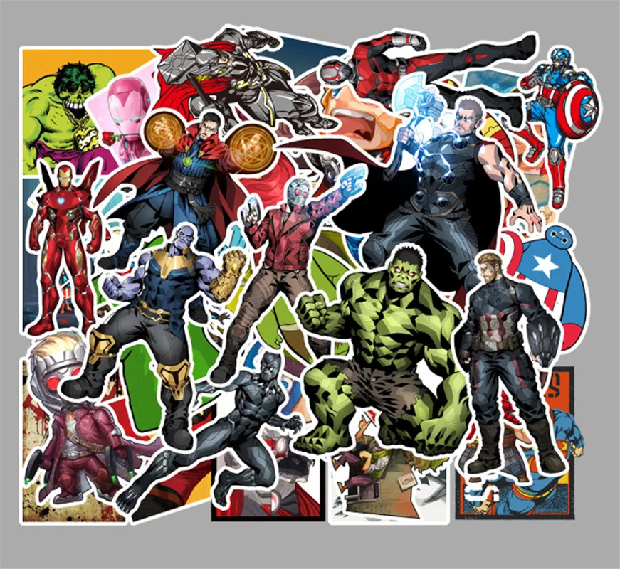 50 шт./компл. Новый супергерой граффити стикер чемодан автомобильный компьютер