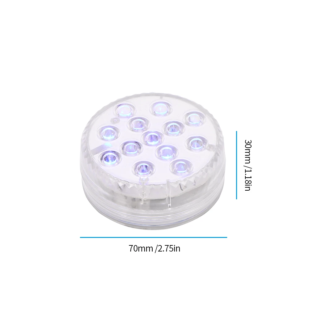 

13 Led Remote Controlled RGB Submersible Light Battery Operated Underwater Night Lamp Outdoor Vase Bowl Garden Party Decoration