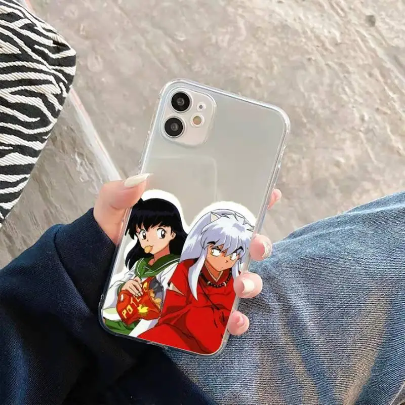 

Anime Inuyasha Higurash Japan Phone Case Transparent for iPhone 11 12 mini pro XS MAX 8 7 6 6S Plus X 5S SE 2020 XR