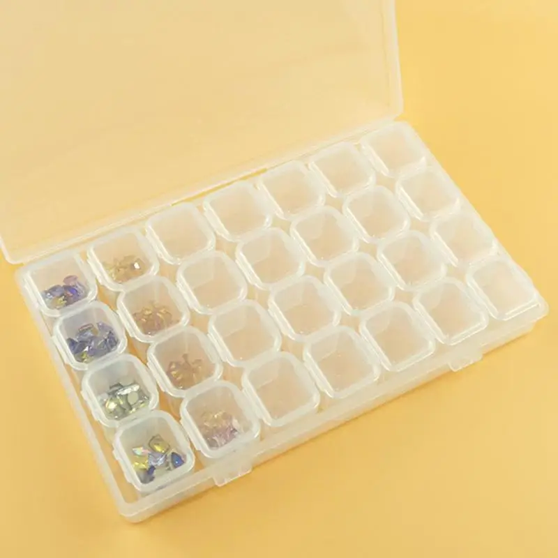 Прозрачный органайзер для косметики 28 цветов |