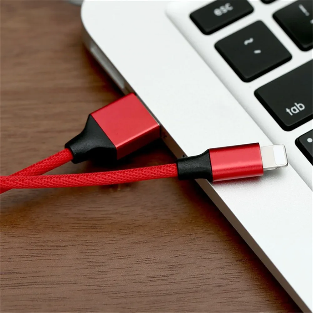 Быстрая зарядка USB кабель нейлоновый плетеный провод для iphone huawei samsung Xiaomi Android