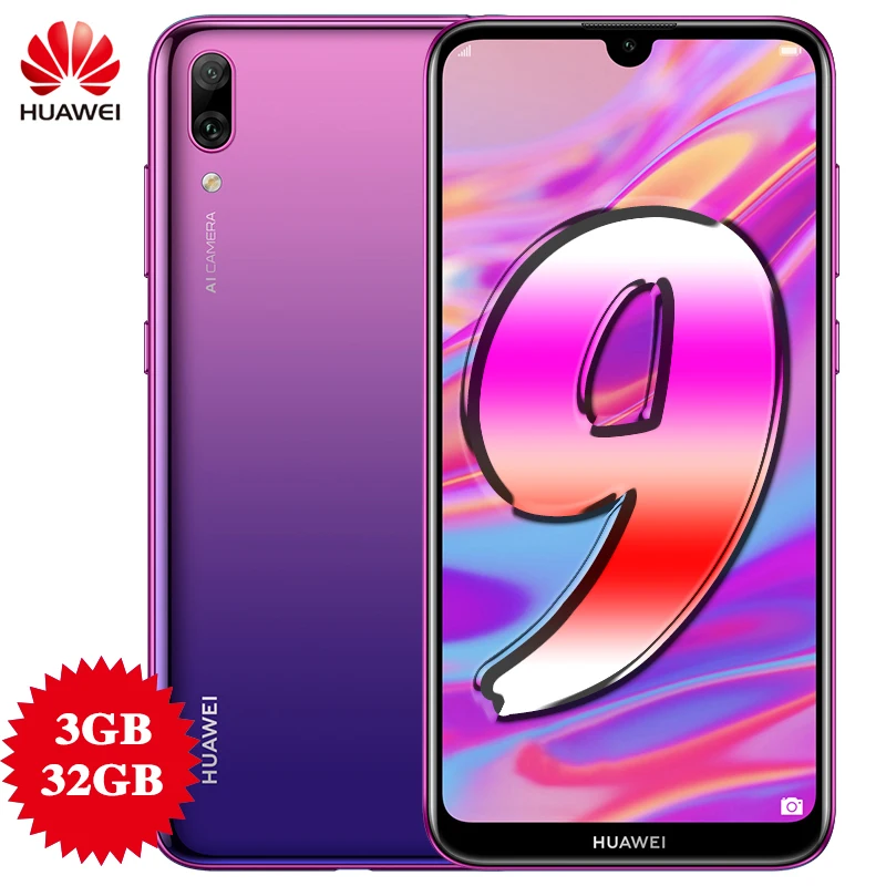 Глобальная прошивка huawei наслаждаться 9 4 ГБ/64 Гб 128 ГБ Y7 PRO мобильный телефон Snapdragon 450 Octa Core 6,26 дюймов 13MP AI двойной Камера 4000 мА-ч