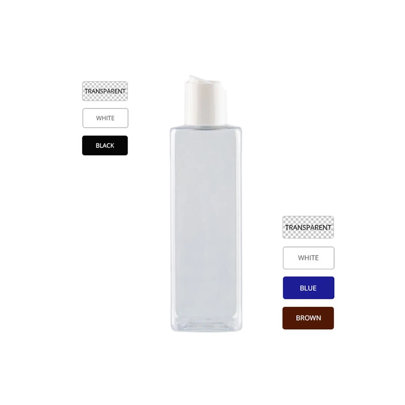 250 мл Пустые Квадратные прозрачные ПЭТ пластиковые пустые бутылки контейнер диск