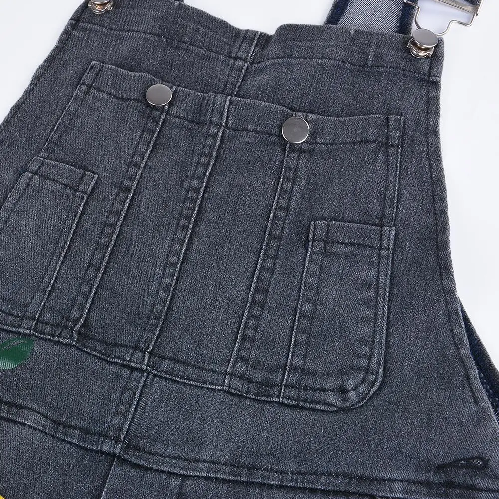 Женские Мешковатые комбинезоны без рукавов с карманами джинсовые уличные боди