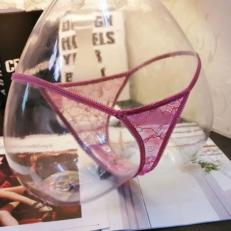 Кружевные женские стринги сексуальные прозрачные бесшовные с заниженной талией