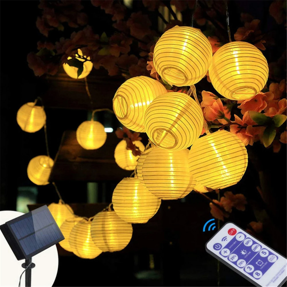 

20/30 LED Waterproof Solar Powered Lantern Lamp Outdoor Garden Solar Globe Garland Light Holiday Christmas Solar String Lights