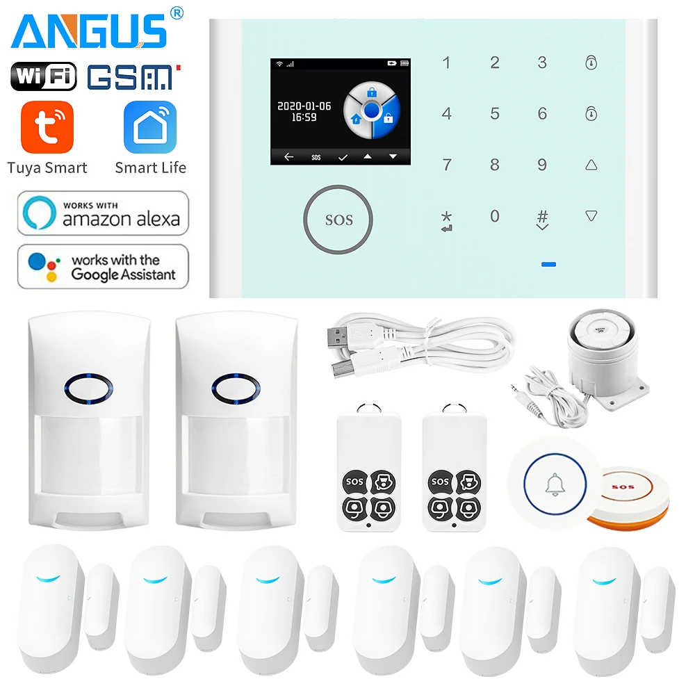 Angus 2G умная сигнализация Wi-Fi Tuya противоугонная домашняя система охранной