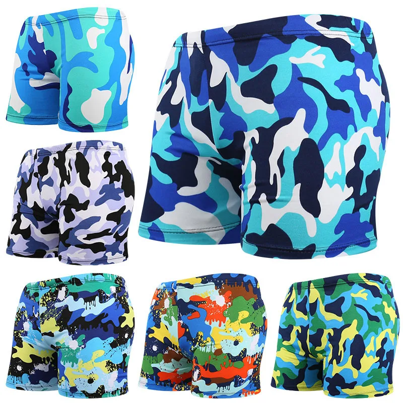 Мужские камуфляжные трусы-боксеры для плавания профессиональные пляжные