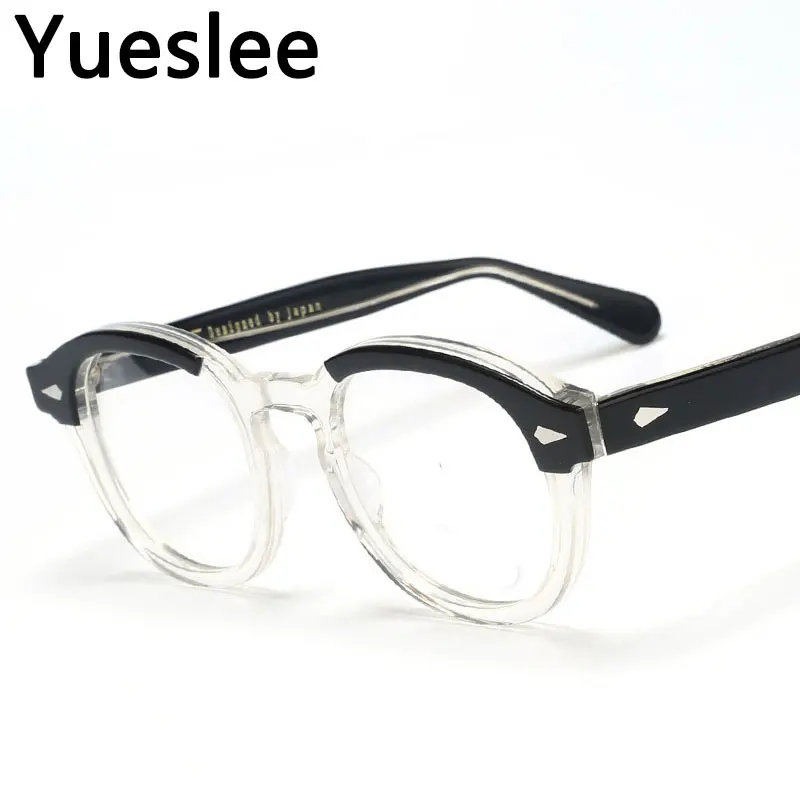 

46890 High Quality Acetate Optical Retro Round Glasses Frame Men Women Optical Fashion Popular Computer Eyeglasses