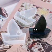 1pc silicone sailboat mold ship jewelry tool mold fondant chocolate cake mold diy epoxyl resin silicone molds for making cake
