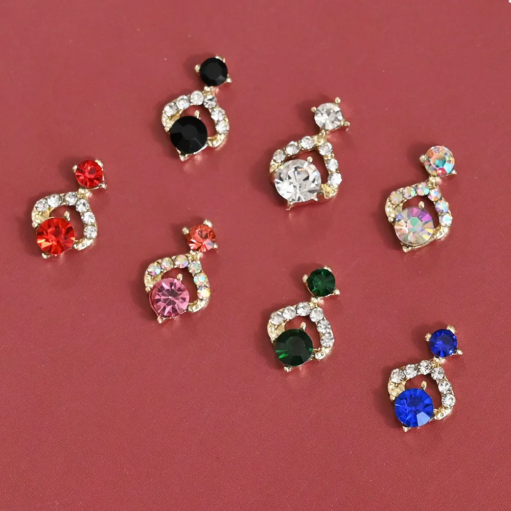 10 шт. великолепные подвески для ногтей черные кристаллы стразы готовый