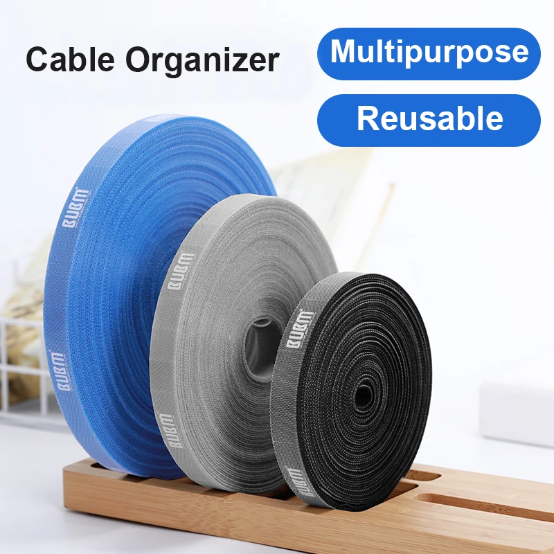 Перфорированная крепежная лента на липучке для управления кабелями органайзер