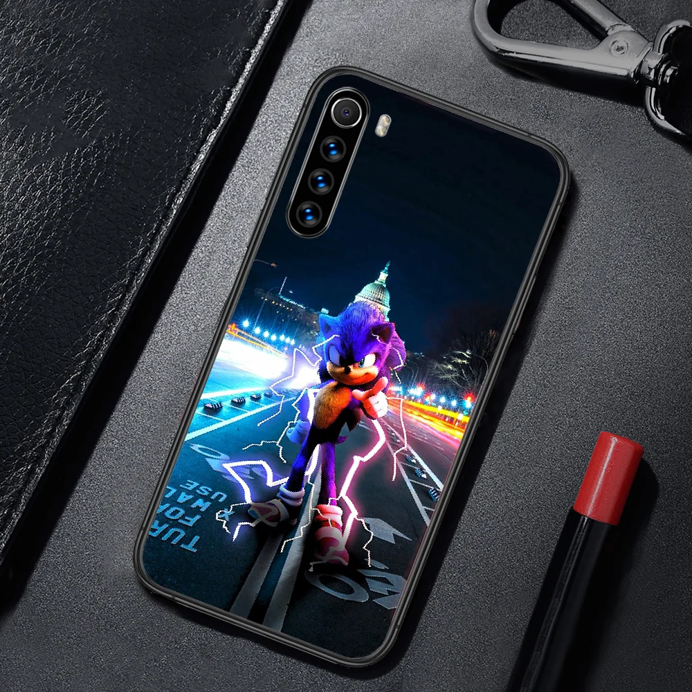 

Cartoon Sonic Game Phone Case Cover For XIAOMI Redmi Note 3 4 4X 5 6 7 8 9 Pro T S Max black Bumper Soft Cell Luxury Shell Trend