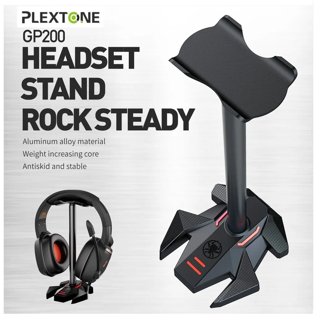 Plextone GP200 Headset Headphone Stand Bracket Solid Aluminum Alloy Rod Rock Steady for G800 PC780 Headset Stand