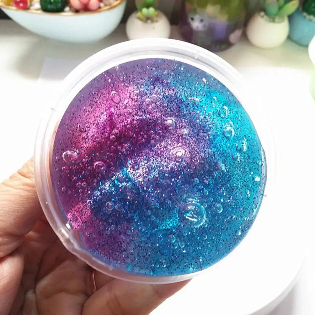 

DIY Glitter Slime Crystal Cloud Mud Light Plasticine Clay Dynamic Sand Lizun Handgum Antistress Putty