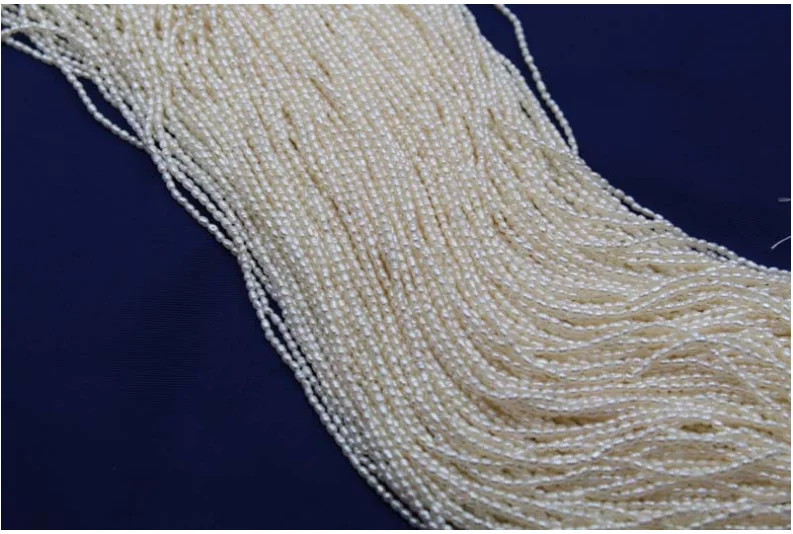 (5 нитей/Лот) продвижение! Натуральный пресноводный жемчуг в форме риса