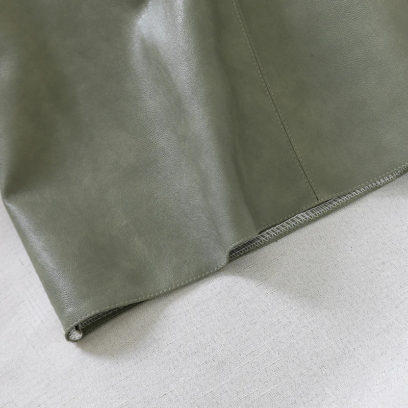 

Mini Skirt Women Solid Korean Fashion Leather Skirts Womens Breathable All Match Streetwear Ladies High Waist Novelty Zipper