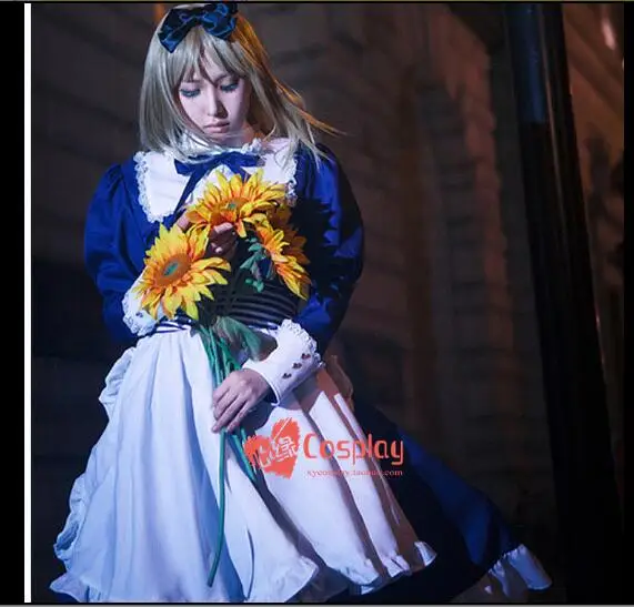 

APH Axis Powers Hetalia Maid Belarus Lolita Cosplay Costume Dress+Headwear+Apron+Tie