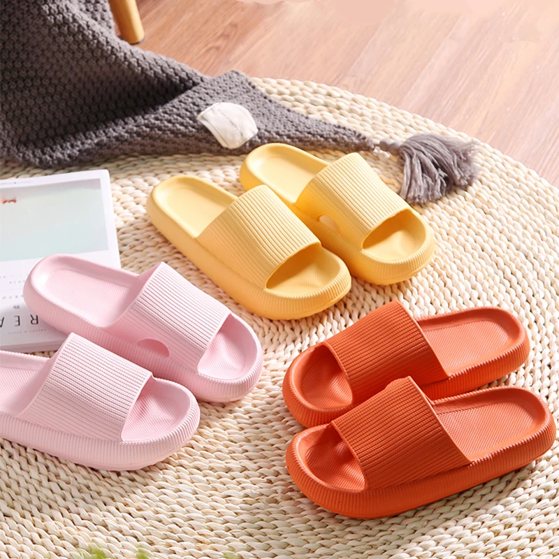 

Women Slippers Thick Platform Slippers Indoor Bathroom Slipper Soft Eva Anti-Slip Couples Home Floor Slides Ladies Summer Shoes