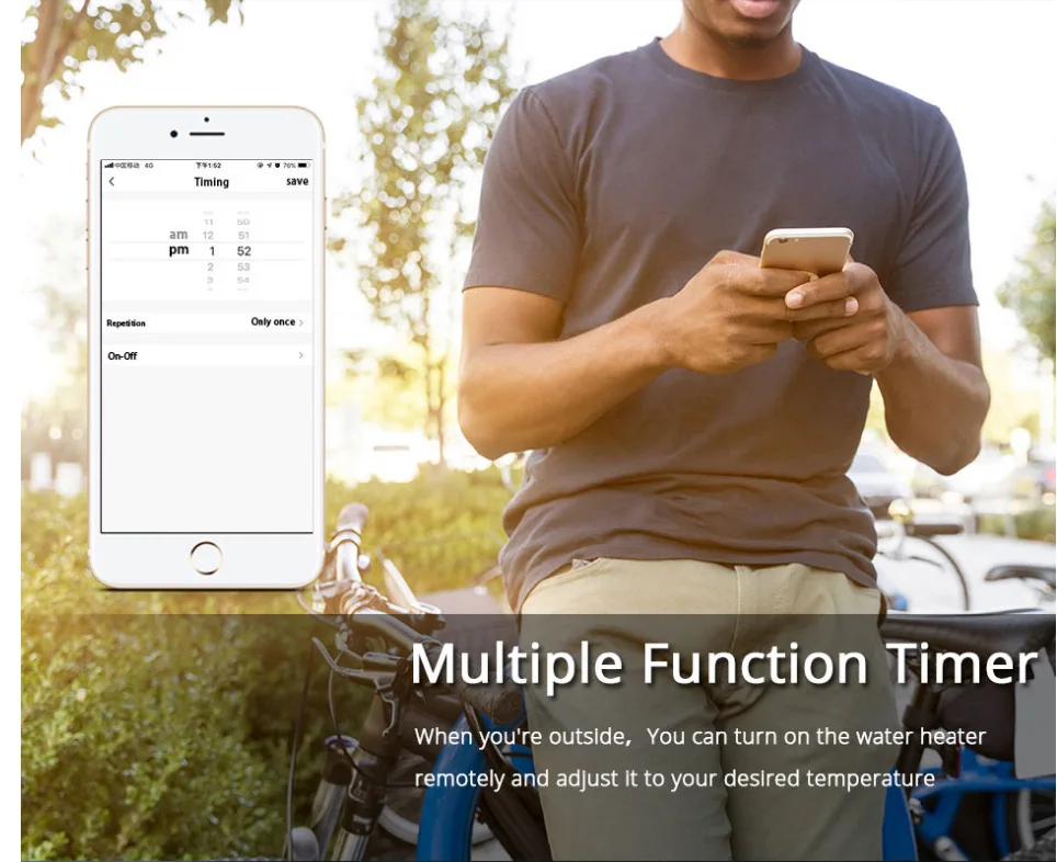 

Wifi Boiler Smart Switch Water Heater Switches Voice Remote Control US standard Touch Panel Timer Outdoor work alexa google home