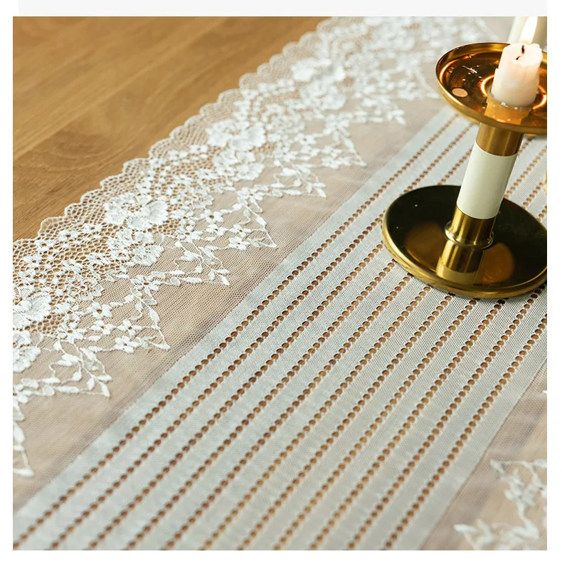 

Nordic Garden Lace Table Flag, Retro Simple Square Tablecloth, Polyester Cotton Home Table Flag, Home Table Decoration Supplies