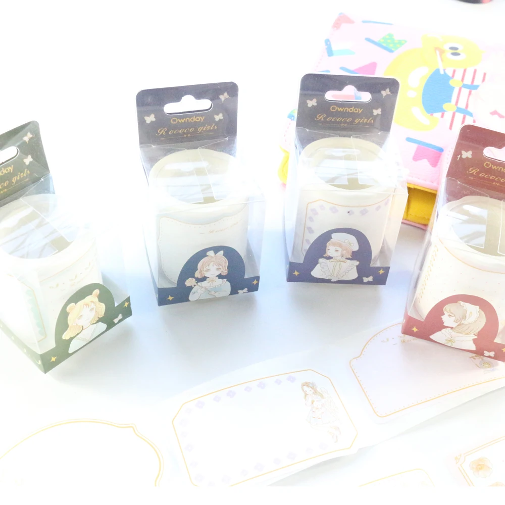 Domikee милый kawaii корейский мультфильм девушки дизайн липкие рулоны блокнот набор