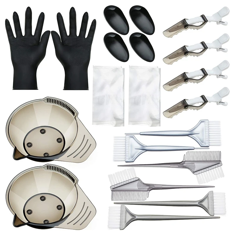 

Набор для смазки, аксессуары для парикмахерской, расческа для окрашивания волос, щетка, миска для окрашивания волос