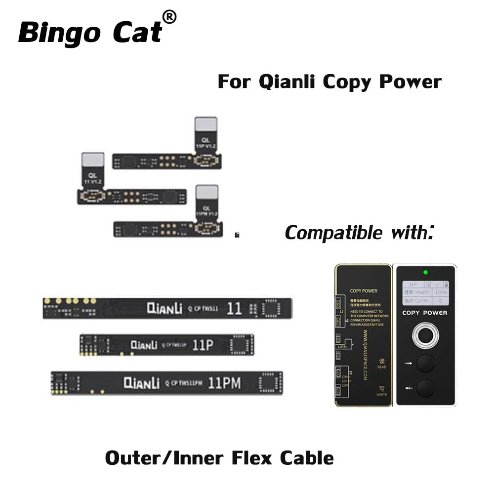 

JC оригинальный аккумулятор Flex для iPhone 11 12 13 Pro Max V1S QianLi копия Power iCopy Plus Apollo I2C сменный кабель ремонтный комплект