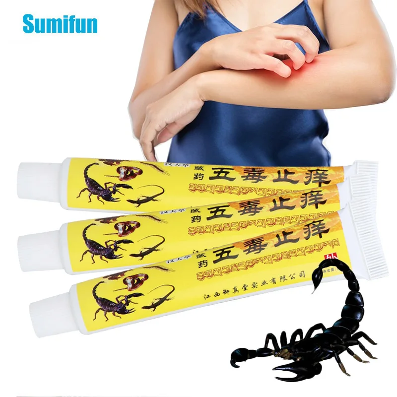 

1/3Pcs 18g Scorpion Venom Balm Antibacterial Cream Psoriasis Eczema Dermatitis Treatment Ointment Anti-Itching Medical Plaster