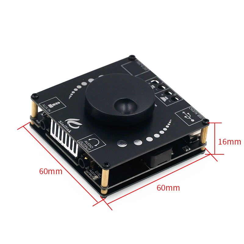 Цифровой усилитель мощности TPA3116D2 50 Вт/20Wx2 Bluetooth 5 0 USB AUX 3 мм | Электронные
