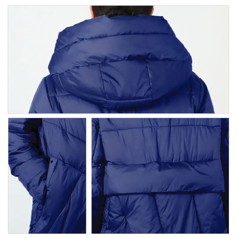 

women's long down jacket parka outwear with hood quilted coat female plus size Cotton clothes Warm Top Brand Quality 19-091
