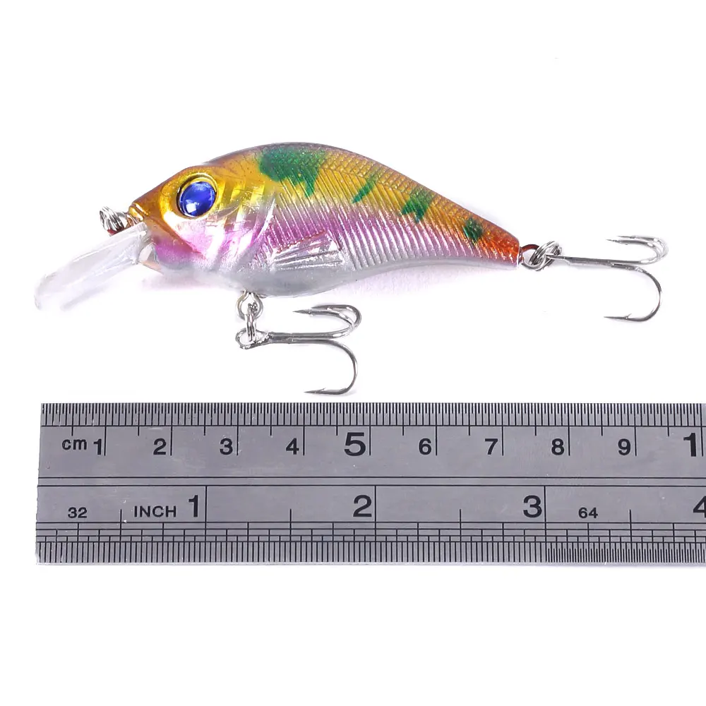 1 шт. 7 5 см 10 2g жесткие приманки VIB рыбалки Minnow тройниками опускается на дно Crankbait