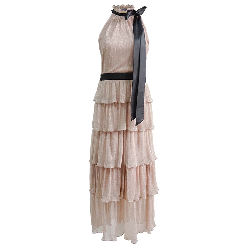 Женское элегантное платье без рукавов винтажные вечерние многослойные платья с