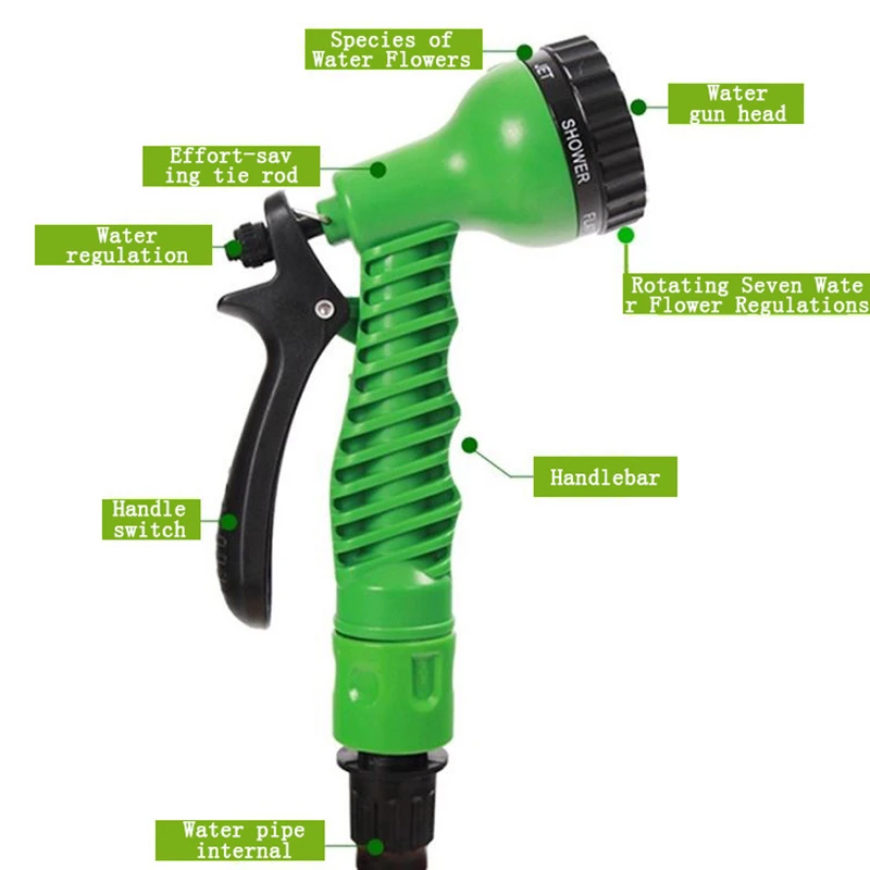 Горячий волшебный садовый водный шланг 25FT 200FT гибкий расширяемые садовые