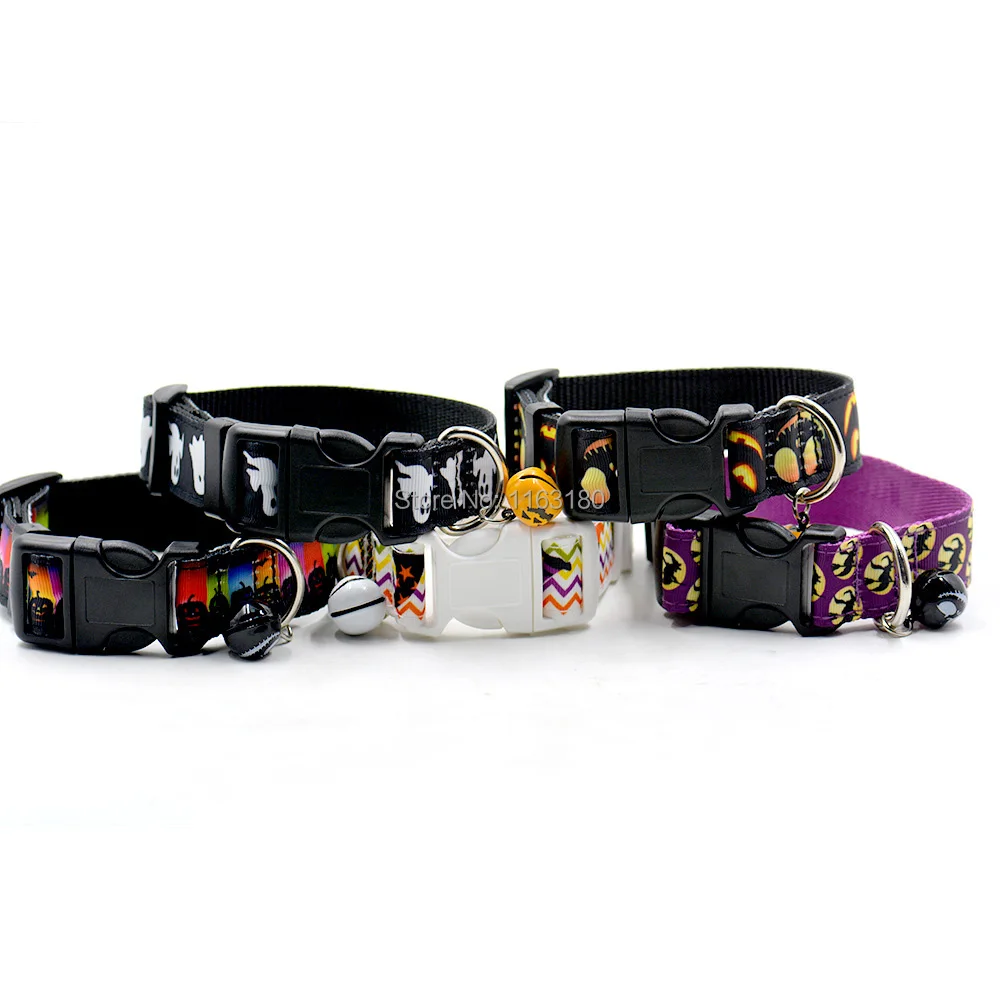 12 шт./лот милый собачий ошейник колокольчик Регулируемый Собачий Ошейник для