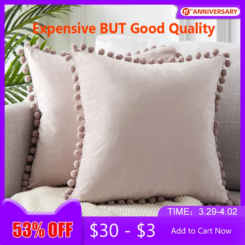 

YokiSTG Soft Velvet Pillow Case 50*50 Solid Colors Cushion Cover Decorative Pillows for Sofa Bed Car Cushions Home Decoration