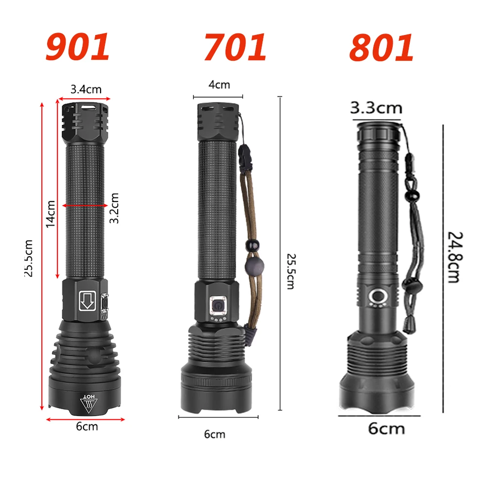 Super Bright XHP70 LED Flashlight XLamp Zoom Torch Powerful Light USB Rechargeable Waterproof Lamp use 18650 26650 for Camping | Лампы и