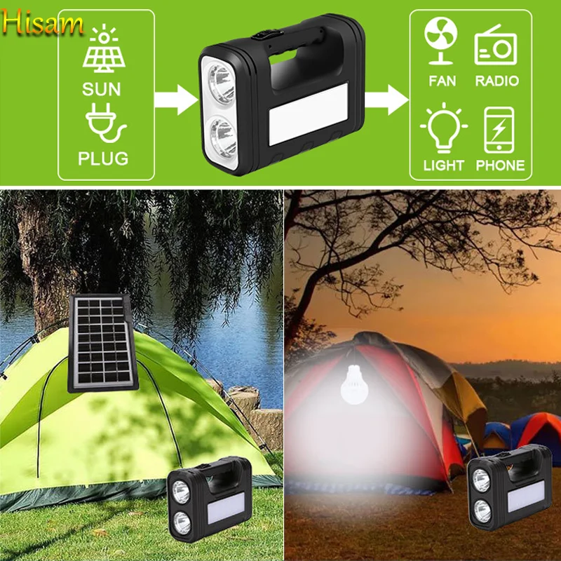

New Solar Power Generator System Kit 4500mAH 3.5W Solar Panel Charger USB LED Bulbs Home Outdoor Camping Emergency Solar Light