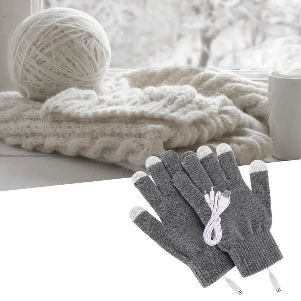 

Shock-proof Knitted Fabric Christmas Gift Electric Heated Gloves for Golf