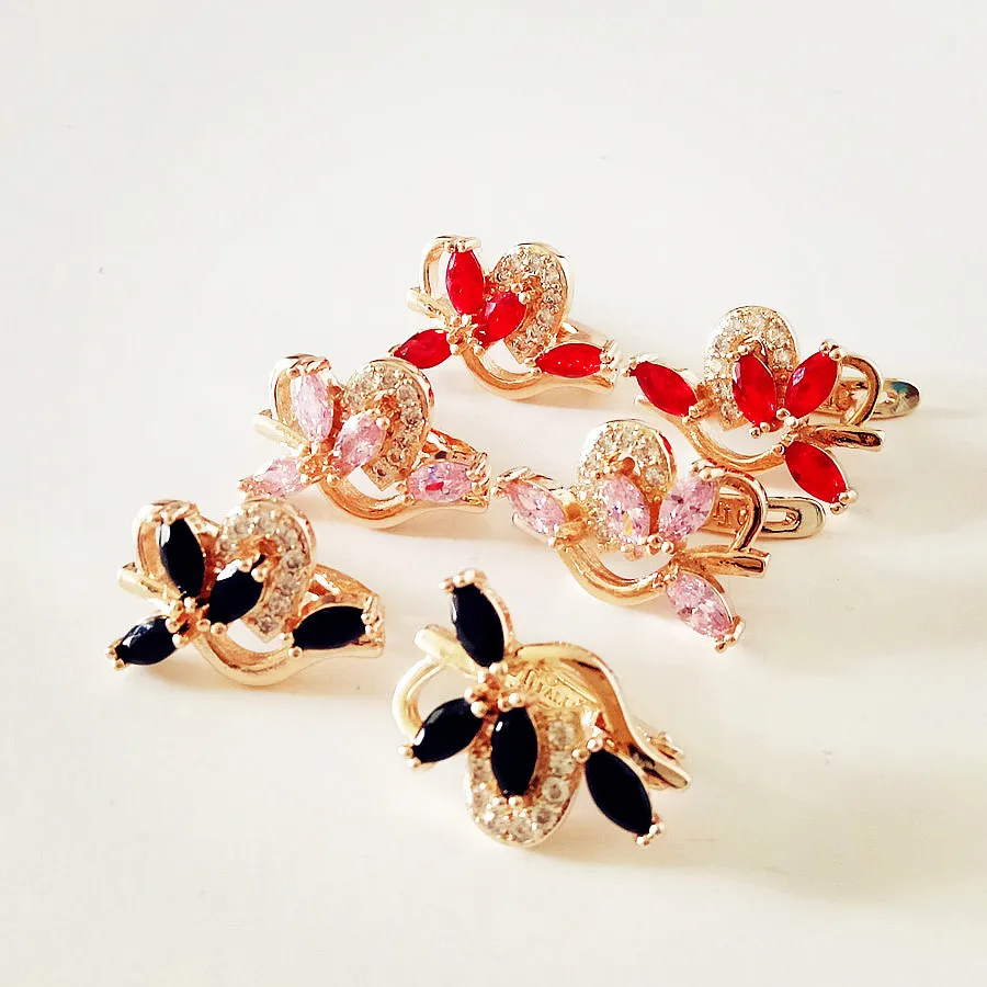 Золотые серьги 585 Женские Ювелирные изделия роскошный подарок на день рождения