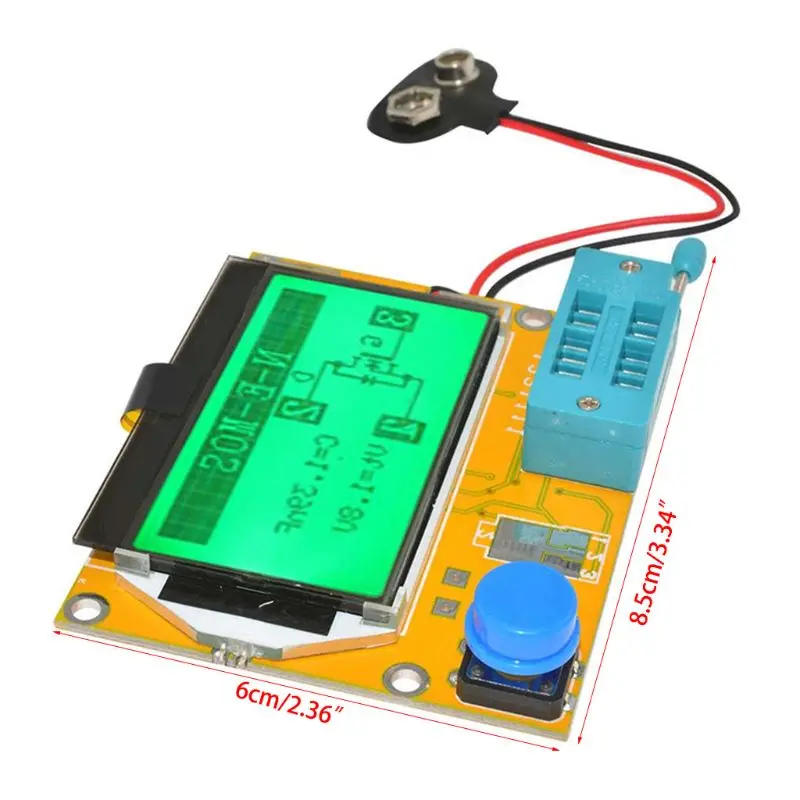 Тестер транзисторов Mega328 диодный конденсатор ESR LCR метр с Чехол MOS PNP | Инструменты