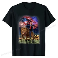t shirt republican president donald trump riding war lion summer tops shirts cotton men t shirt summer special