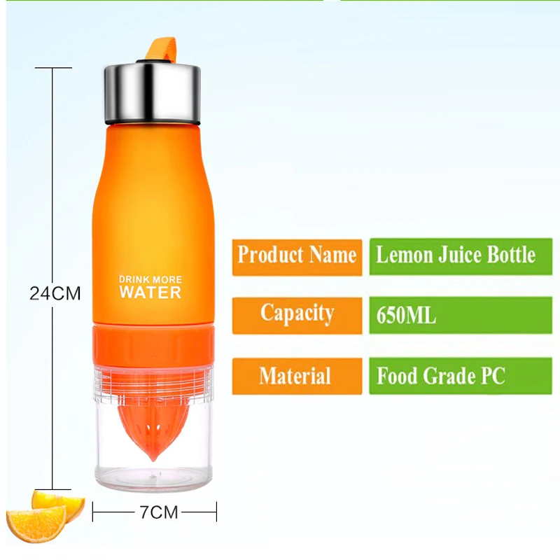 Ветровой цветок новый креативный фруктовый Infuser 650 мл H2O пластиковая портативная