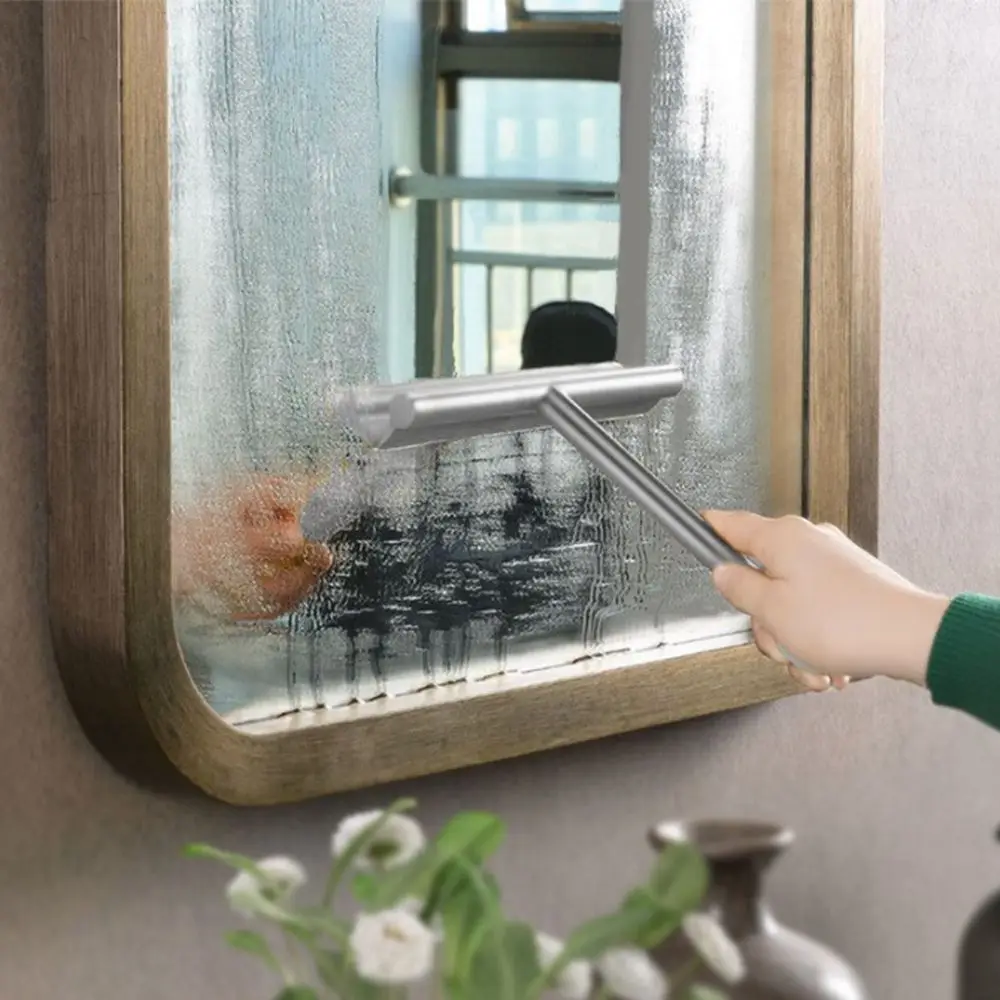 

Long Handle Sucker Mirror Bathroom Car Cleaner Tool Glass Wiper Scraper Shower Squeegee Silicone Scraper Window Brush
