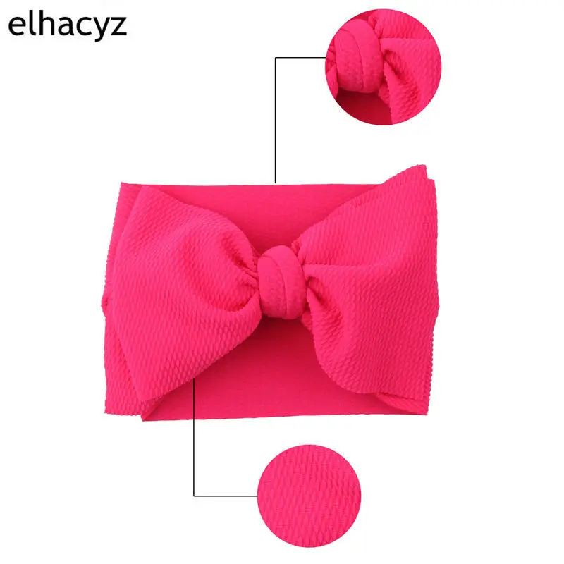 Большая двухслойная повязка на голову с бантом для девочек эластичная Женская